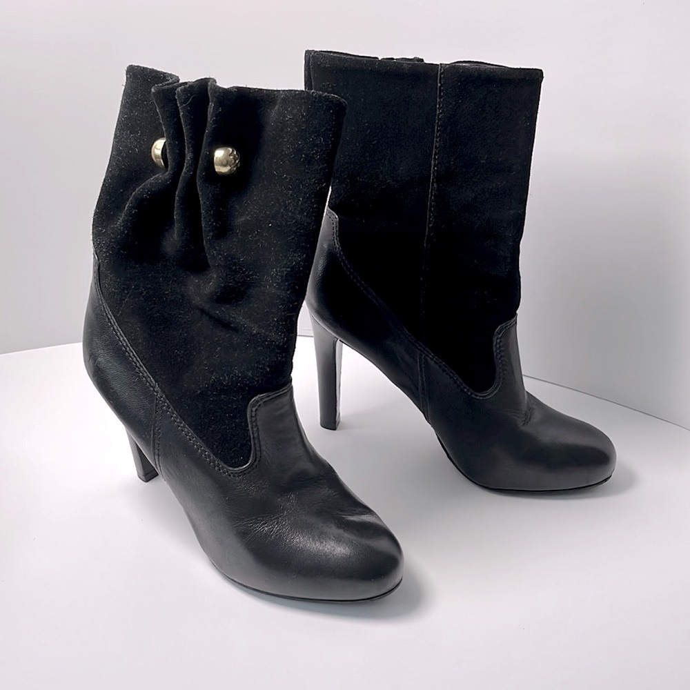 Tory Burch Ankle Stiletto Booties, Black, size 6.5M